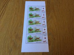 Belgique Bande De 5 Timbres Personnalisés (animaux D’A. Buzin) - Private Stamps