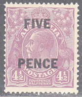 AUSTRALIA   SCOTT NO 107  MINT HINGED  YEAR 1930 - Mint Stamps