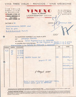Facture - LADOIX-SERRIGNY - Vins Vieillis Rancios... Ets VINEXO - 1953 - Fatture
