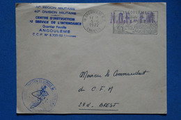AR15  FRANCE BELLE LETTRE   FM 1972  INSTRUCTION   +A VOIR PAS COURANT +AFFRANCH. INTERESSANT - Army Postmarks (before 1900)