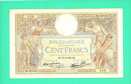 100 Francs Luc Olivier Merson  - France - DZ.12=5=1938.DZ. - N0. M.59100/538 - TB + - - 50 F 1940-1942 ''Jacques Coeur''