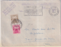 1964 - ENVELOPPE AVIS NON LIVRAISON COLIS POSTAUX TAXEE De STRASBOURG (BAS-RHIN) => ST GERMAIN DES FOSSES (ALLIER) - Storia Postale