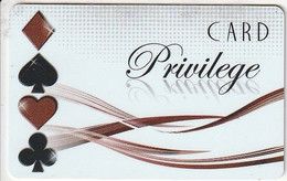 SLOVENIA  KEY CASINO Casino Portoroz - Lipica - Zusterna - PRIVILEGE CARD - Tarjetas De Casino