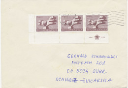 JUGOSLAWIEN / KROATIEN 1985, Revolutionsdenkmal Podgaric Dreier-Streifen Vom Unterrand – Mittlere Marke ABART - Storia Postale