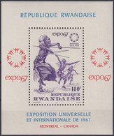 F-EX31781 RWANDA MNH 1967 CANADA MONTREAL ART ETHNIC WARRIOR. - 1967 – Montreal (Canada)