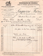 Facture - SOTTEVILLE-lez ROUEN - Fabrique De VERNIS - Usine De Trianon ... Ets LAGUERRE Frères - 1928 - Droguerie & Parfumerie