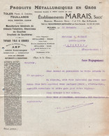Lettre Commerciale - ROUEN - Produits Métallurgiques En Gros - Ets MARAIS Succ. Ancienne Maison A.PETIT …1919 - Autres