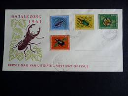 (5) Nederlands Nieuw-Guinea - FDC - E 7 - 1961 - Geen Adres  - Insecten - Sociale Zorg - Nederlands Nieuw-Guinea