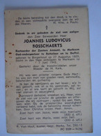 Doodsprentje Priester Joannes Ludovicus Bosschaerts Borgerhout 1869 Onderpastoor Rotselaar & Duffel +Merksem 1943 - Devotion Images