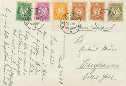 NORWEGEN 1939, 1 Ö – 7 Ö (2 Ö X 2) Posthorn Portogerechte FÜNF-FARBEN-FRANKATUR, Extrem Selten – Vielleicht UNIKAT - Lettres & Documents