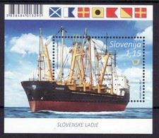 2268 Slowenien Slovenia Slovenie 2017 Mi.No. 1252 ** MNH Block  Cargo Vessel Maribor Ship - Ships