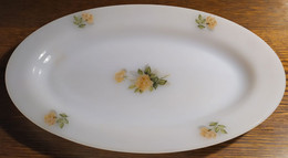 Plat Ovale Vintage "Fleurs" - Arcopal - Plats