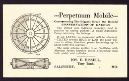 1922 1c GZ Karte Mit Zusatzfrankatur Aus Salisbury An Schweizer Präsident, Bern. Perpetuum Mobile Reklame. - 1921-40