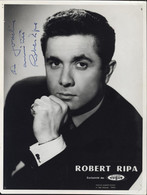 Autographe Signature Chanteur Robert Ripa Photo Dédicacée à Jocelyne épouse Patron Alcazar Marseille - Autres & Non Classés