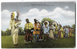 USA Etats-Unis - Carte Postale Danse Indienne - Cherokee Indian Dance - Coiffes Plumes - Great Smoky Mountains Park - Sonstige & Ohne Zuordnung