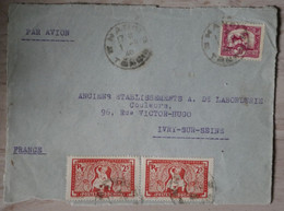 AR16 INDO CHINA  BELLE LETTRE DEVANT   1940  PAR AVION TONKIN POUR IVRY PARIS FRANCE+  +AFFRANCH. PLAISANT - Briefe U. Dokumente
