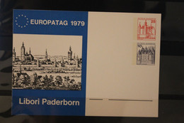 Deutschland, Ganzsache Europatag 1979, Paderborn, Wertstempel BuS 25 Und 10 Pf. - Private Postcards - Mint