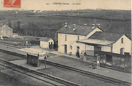 36 - INDRE - CHAVIN - LA GARE - LIGNE LA CHATRE  ARGENTON SUR CREUSE 1912 EDIT GG CHATEAUROUX 2 SCANS - Other Municipalities
