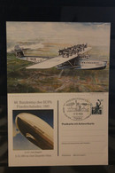 Deutschland, Postkarte Mit Antwortkarte: LZ 127 "Graf Zeppelin, DO X; Sonderstempel Friedrichshafen - Cartoline Private - Usati