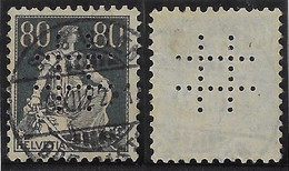 Switzerland 1919/1927 Stamp Perfin 4 Perpendicular Lines Sharp Music By Swiss Bank Corporation St Gallen Lochung Perfore - Perforadas