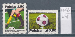 118K1748 / Poland 1978 Michel Nr. 2557-2558 MNH (**) Soccer Calcio Football Fussball World Cup - Argentina 1978 - 1978 – Argentine