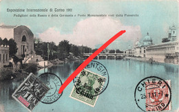 AK Torino Turin 1911 Tientsin Tianjin 天津市 China Chine Madagascar Italia Briefmarke Timbre Stamp Deutsche Auslandspost - Ausstellungen