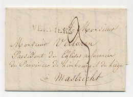 Complete Folded Letter Verviers Belgium - Maastricht The Netherlands 1816 - 1815-1830 (Holländische Periode)