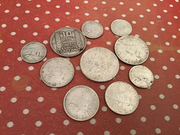 LOT DE 10 PIÈCES ARGENT VOIR LE SCAN - Kiloware - Münzen