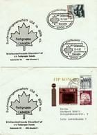 CANADA Canadiana 1982 2x Brief Deco Marken-frankiert ARGE Kanada Düsseldorf > Cto / Leverkusen - Variétés Et Curiosités