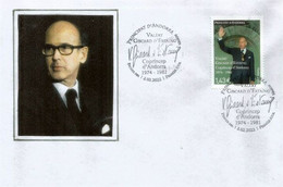 2022. Hommage Au Président Valery Giscard D'Estaing, Co-Prince D'Andorre Entre 1974 & 1981.  FDC  (Andorre) - Cartas & Documentos