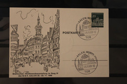 Deutschland, Ganzsache Briefmarken-Ausstellung Aalen 1969, PP 43, Sonderstempel - Cartes Postales Privées - Oblitérées