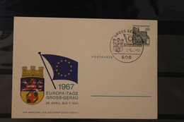 Deutschland, Ganzsache Europatage Gross-Gerau 1967, Sonderstempel - Privé Postkaarten - Ongebruikt