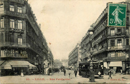 Lille * La Rue Faidherbe * Tramway Tram * Café BULENS * Hôtel De Lyon - Lille