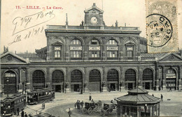 Lille * La Gare De La Ville * Tramway Tram * Ligne Chemin De Fer * Pub Au Verso : Agence Artistique Lilloise VYT BRY - Lille