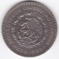 Mexique 1 Peso 1958, José María Morelos Y Pavón, En Argent, KM# 459 - Mexique