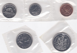 Canada . 5 Pièces 1988 UNC, Neuve , 1 Cent , 5, 10 ,25 Et 50 Cents - Canada