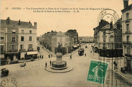 Angers * Vue D'ensemble De La Place De La Visitation * Rue De La Gare Et Rue D'anjou - Angers