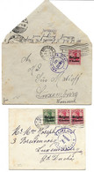Belgien, 2 Briefe Germania Frankatur Bruxelles Nach Luxemburg Luxembourg, Zensur Trier - Occupation 1914-18