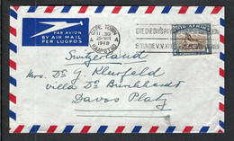 AFRIQUE DU SUD 1948: LSC Par Avion Du Cap Pour La Suisse - Poste Aérienne