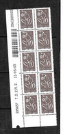 France  Bloc De 10 Coin Daté Du  N° 3754 Du 11/05/2005   Neufs * * B/TB     - Ungebraucht