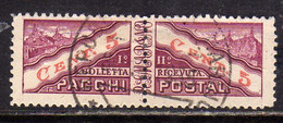 REPUBBLICA DI SAN MARINO 1945 PACCHI POSTALI PARCEL POST CENT. 5c USATO USED OBLITERE' - Spoorwegzegels
