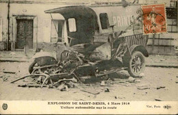 CATASTROPHES - Carte Postale De L'Explosion à Saint Denis En 1916 - Voiture Détruite - L 116840 - Catastrophes