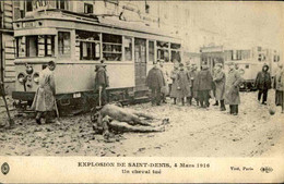 CATASTROPHES - Carte Postale Des Dégâts De L 'Explosion De Saint Denis En 1916 - Cheval Mort - L 116842 - Catastrofi