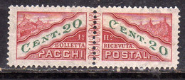 REPUBBLICA DI SAN MARINO 1945 PACCHI POSTALI PARCEL POST CENT. 20c MNH - Paquetes Postales