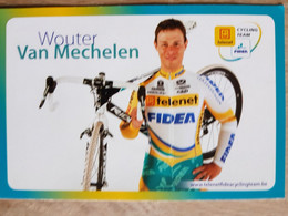Kaart Wouter Van Mechelen - Telenet Fidea Cycling Team - 2010 - Belgium - Cyclisme