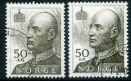 NORWAY 1992 Definitive: King Harald V  50 Kr. On Both Papers Used.   Michel 1100 Ax,y - Used Stamps