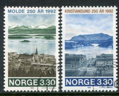 NORWAY 1992 Molde And Kristiansound Anniversaries Used.   Michel 1098-99 - Usati