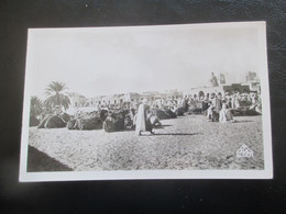 Carte Photo EL OUED - Place Du Marché - Photo Bey Amar El Oued - El-Oued