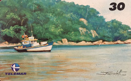 Phone Card Manufactured By Telemar In 2000 - Series Rio Das Ostras - Painting Boca Da Barra - Artist Francischett - Malerei