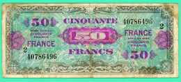 50 Francs Francel   - France - Série 2 - N° 40786196 - TB - 1944 Bandiera/Francia